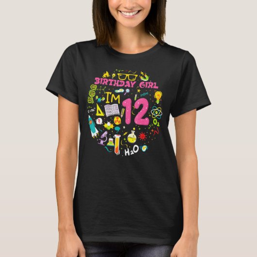 T-shirt Scientifique de 12 ans 12e anniversaire Femme Scie (Devant)