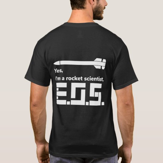 T-shirt scientifique de fusée (Dos)