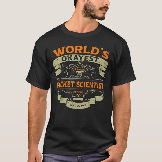 T-shirt Scientifique de fusée moyennement doué drôle label (Devant)