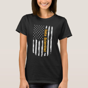 T-shirt Scientifique des données Fier Carrer Drapeau améri