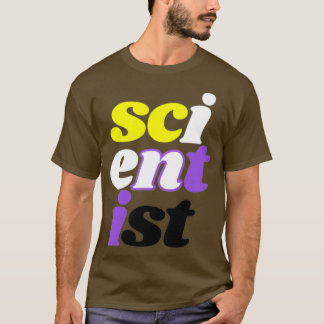 T-shirt scientifique non binaire vertical non frontière