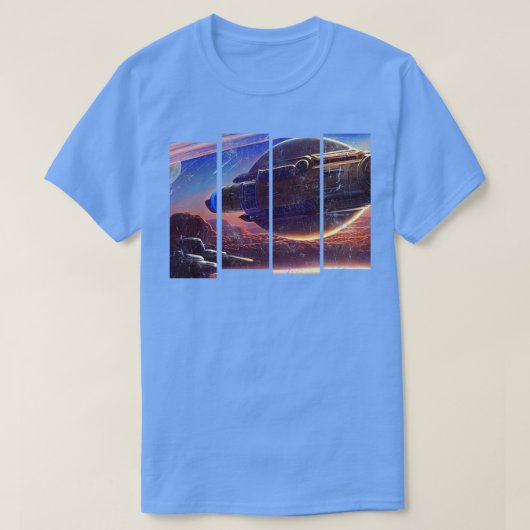 T-shirt SciFi de vaisseau spatial (Design devant)