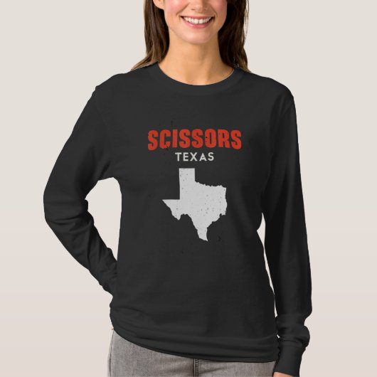 T-shirt Scissors Texas USA State America Travel Texas (Devant)