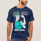 T-shirt Scleroderma Guerrier Indestructible Conscience Cad (Devant)