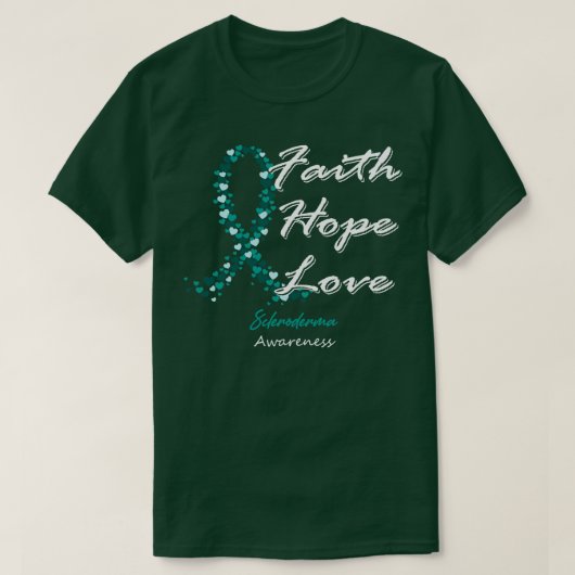 T-shirt Scleroderma Sensibilisation Foi Espoir Amour Dans (Design devant)