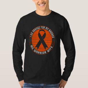 T-shirt Sclérose en plaques Ms Warrior Wife Orange Ribbon