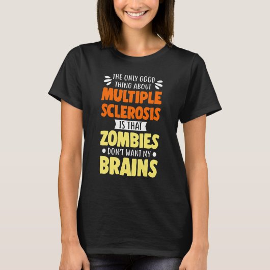 T-shirt Sclérose en plaques Orange Warrier Support Ms (Devant)
