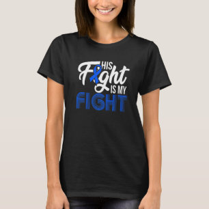 T-shirt Sclérose latérale amyotrophique Bleu Ruban Son poi