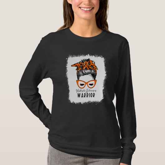 T-shirt Sclérose multiple blanchie Guerrier Messy Bun Ms W (Devant)