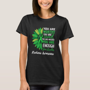 T-shirt Scoliose Motivationnelle Ruban Vert de Sensibilisa