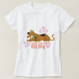 T-shirt Scooby-Doo "amour vous de tout mon coeur "
