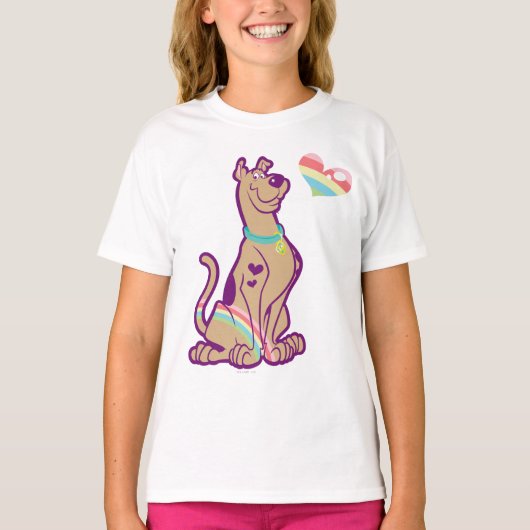 T-shirt Scooby-Doo arc-en-ciel (Devant)