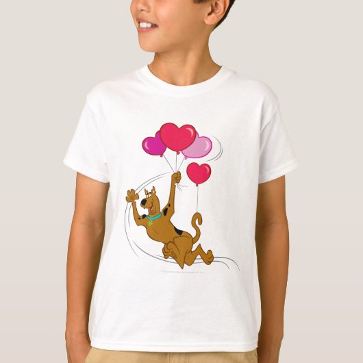 T-shirt Scooby Doo - Ballons Coeur (Devant)