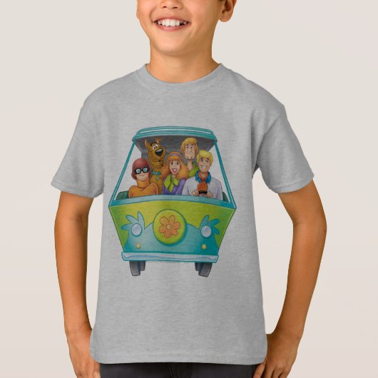 T-shirt Scooby-Doo & Gang Mystery Machine Airbrush (Devant)
