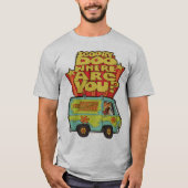 T-shirt Scooby-Doo | "Où Es-Tu ?" Retro Cartoon Van (Devant)