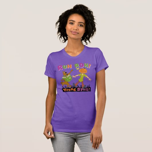 T-shirt Scooby-Doo | Ruh Roh ! Mauvais sort ! (Devant entier)
