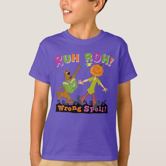 T-shirt Scooby-Doo | Ruh Roh ! Mauvais sort ! (Devant)