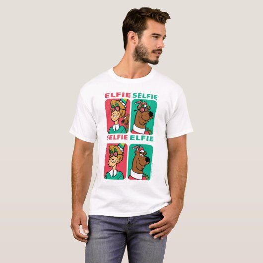 T-shirt Scooby-Doo & Shaggy "Elfie Selfie" (Devant entier)