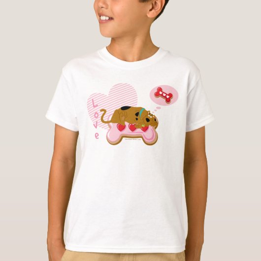 T-shirt Scooby-Doo - Snacks Scooby décorés au coeur (Devant)