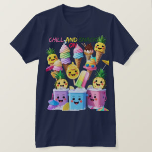T-shirt Scoop, Sip, Smile – Tee-shirt des friandises d'été