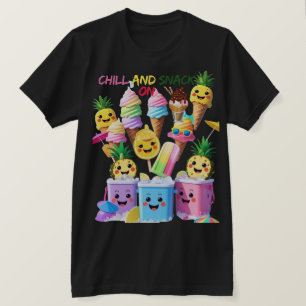 T-shirt Scoop, Sip, Smile – Tee-shirt des friandises d'été