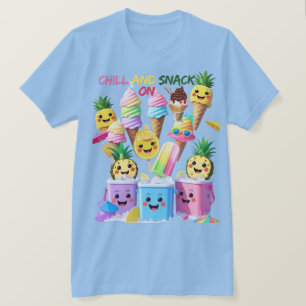 T-shirt Scoop, Sip, Smile – Tee-shirt des friandises d'été
