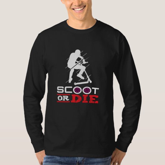 T-shirt Scoot Ou Die Électrique Scooter (Devant)