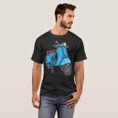 T-shirt Scooter à moteur bleu (Devant entier)