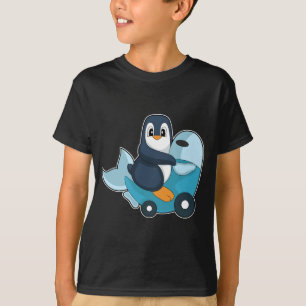 T-shirt Scooter de poisson pingouin