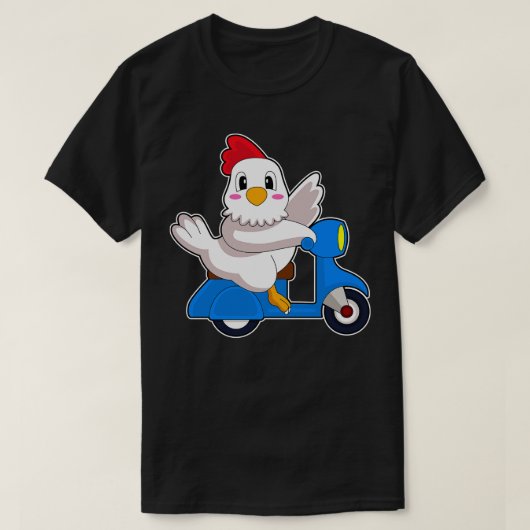 T-shirt Scooter de poulet (Design devant)