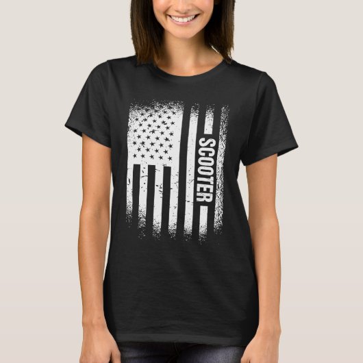 T-shirt Scooter Drapeau Sport Us (Devant)