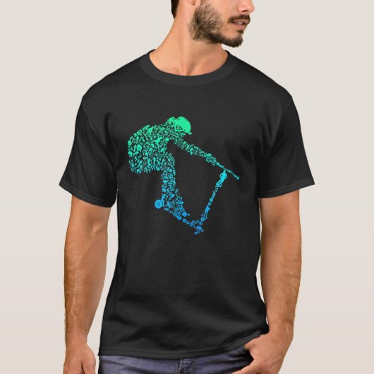 T-shirt Scooter Stunt Retro Style Scooter Cadeau pour garç (Devant)
