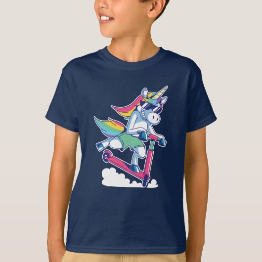 T-SHIRT SCOOTER UNICORN (Devant)