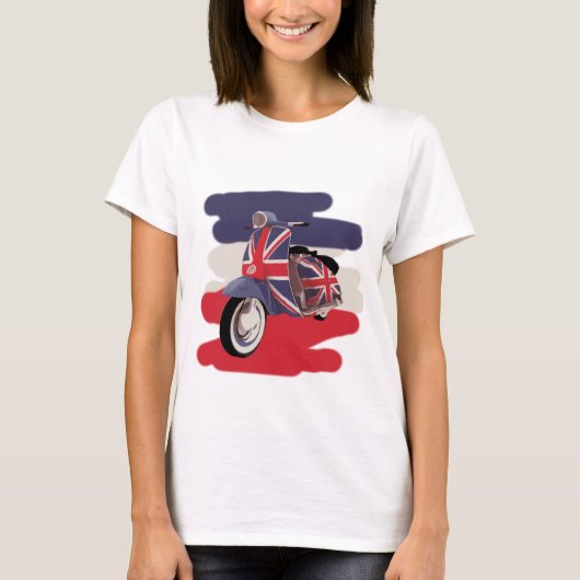 T-shirt scooter Union Jack Brit (Devant)