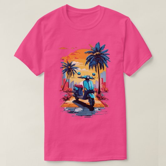 T-shirt scooter vintage (Design devant)