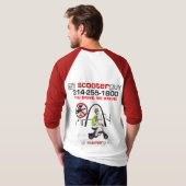 T-shirt ScooterGuy 3/4 douille T (Dos entier)