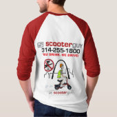 T-shirt ScooterGuy 3/4 douille T (Dos)