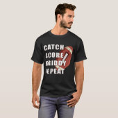 T-shirt score de capture griddy répétition, football améri (Devant entier)