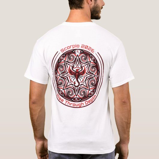 T-shirt Scorpio 2026 Zodiac Mandala | Transformation Astro (Dos)