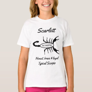 T-shirt Scorpio Black Scorpion Star Sign Custom