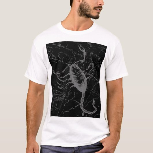 T-shirt Scorpio Constellation Hevelius 1690 Engraving (Devant)