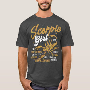 T-shirt Scorpio Girl Horoscope Astrologie Zodiac Signal Oi