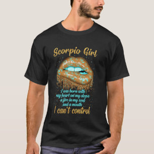 T-shirt Scorpio Girl Zodiac Sign Graphisme Art oct Nov Nai