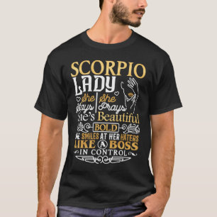 T-shirt Scorpio Lady Astrologie Zodiac Sign Scorpio Femme