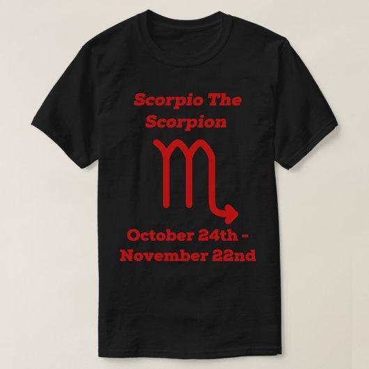 T-shirt Scorpio Le Scorpion symbole Zodiac (Design devant)