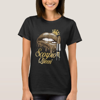 T-shirt Scorpio Queen Zodiac Signal Horoscope Anniversaire