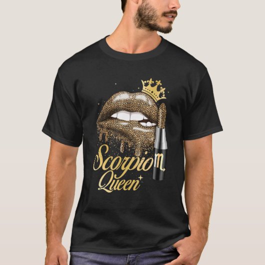 T-shirt Scorpio Queen Zodiac Signal Horoscope Anniversaire (Devant)