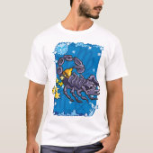 T-shirt Scorpio Scorpion dans le ciel nocturne (Devant)