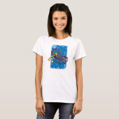 T-shirt Scorpio Scorpion dans le ciel nocturne (Devant entier)