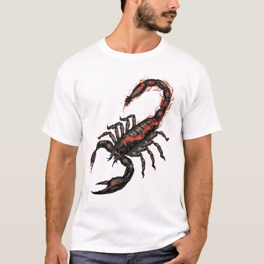T-shirt Scorpio – The Fiery Scorpion (Devant)